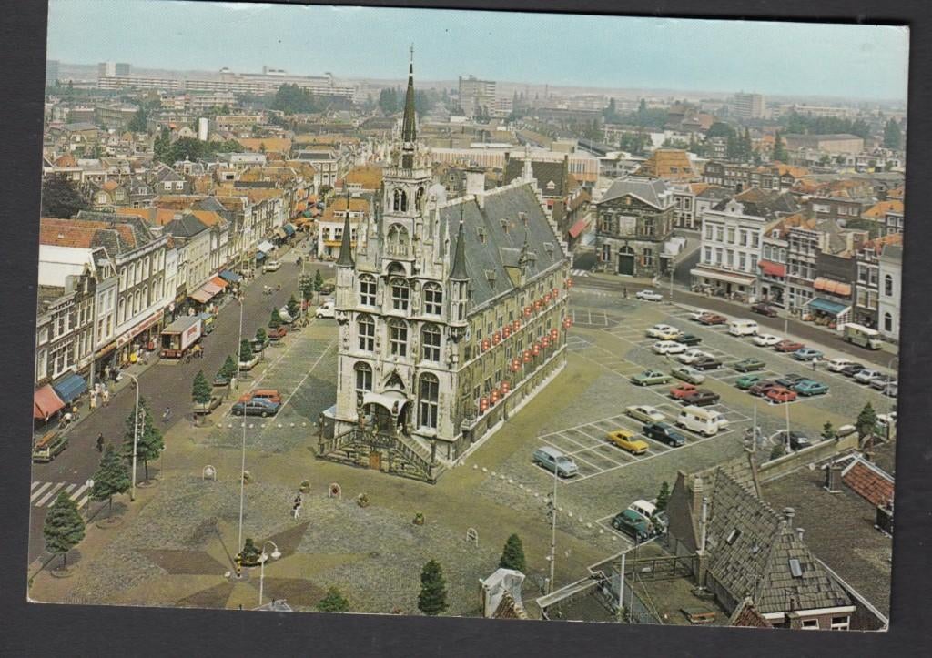 Marktplein Gotisch Stadhuis Luchtfoto, Verzenden, 1980 tot heden, Ongelopen, Noord-Brabant
