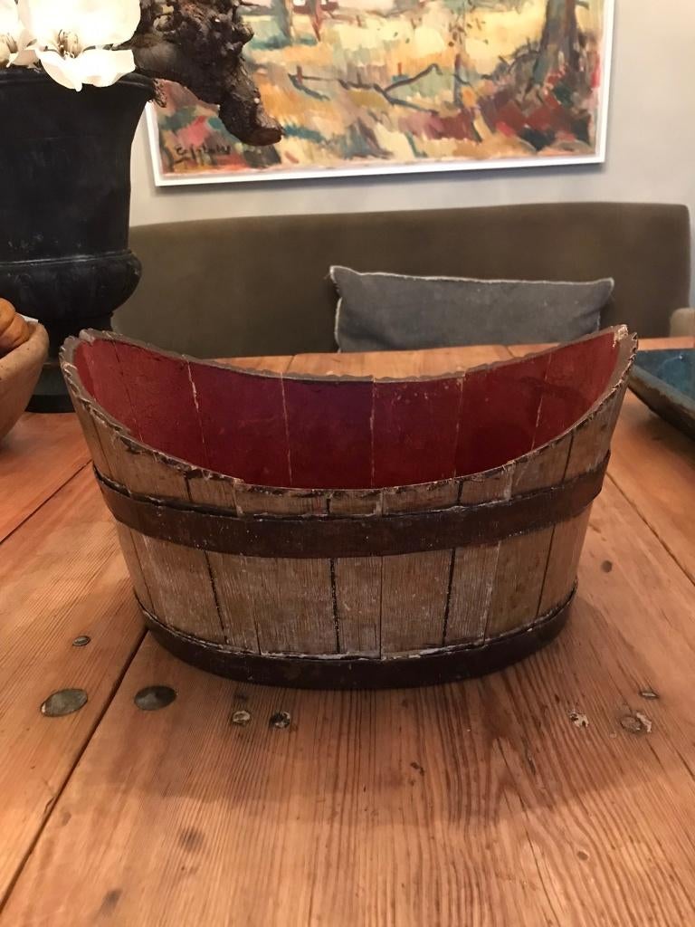 Gekuipt kuipje. Antieke volkskunst., Antiek en Kunst, Antiek | Overige Antiek, Ophalen of Verzenden