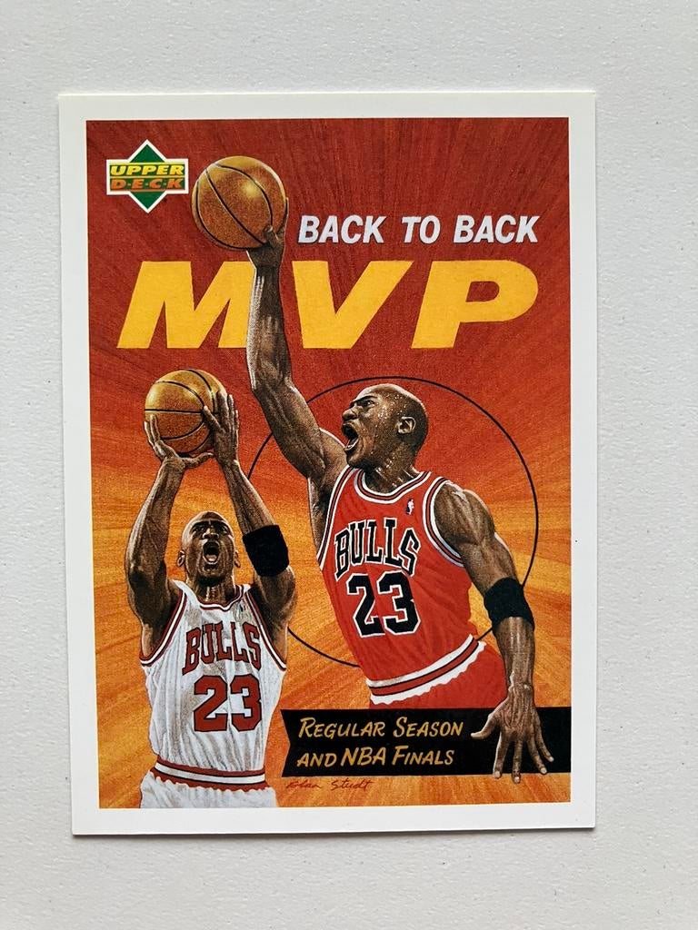 Michael Jordan Bulls Back to Back MVP card, Sport en Fitness, Basketbal, Verzenden, Zo goed als nieuw, Kleding