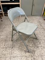 Grijze klapstoelen metaal, Ophalen, Grijs, Metaal