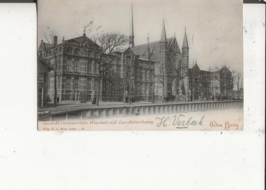 Loosduinen Loosduinscheweg Gesticht Groenensteein Weeshuis, Ophalen of Verzenden, Voor 1920, Gelopen, Zuid-Holland