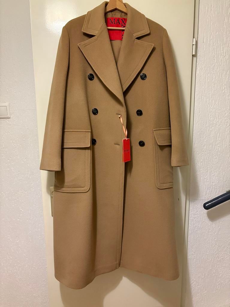 Max & Co zuiver wollen mantel nieuw voorzien van alle labels, Maat 38/40 (M), Beige, Max Mara, Nieuw