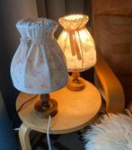 2 Landelijke Nachtkastlampjes in de stijl Clayre & Eef, Ophalen of Verzenden, Gebruikt, Hout, Minder dan 50 cm