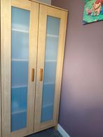 Houten kledingkast met planken en deuren, Huis en Inrichting, Kasten | Kledingkasten, Ophalen, 50 tot 100 cm, Modern, 150 tot 200 cm