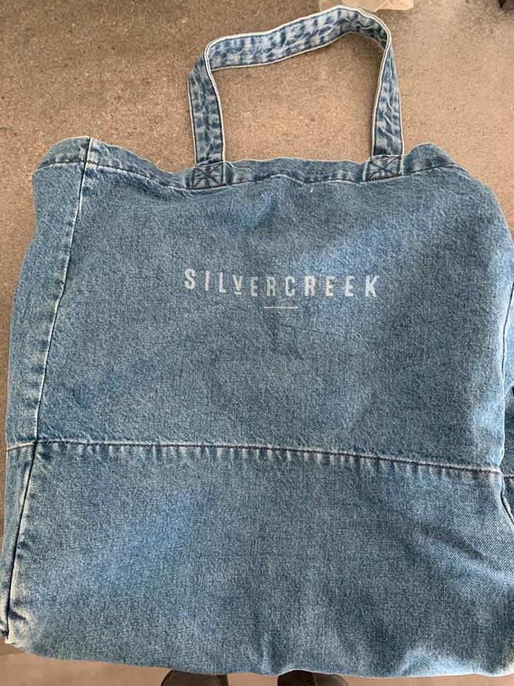 Grote denim shopper tas van Silvercreek, Sieraden, Tassen en Uiterlijk, Tassen | Schoudertassen, Nieuw, Overige merken, Blauw