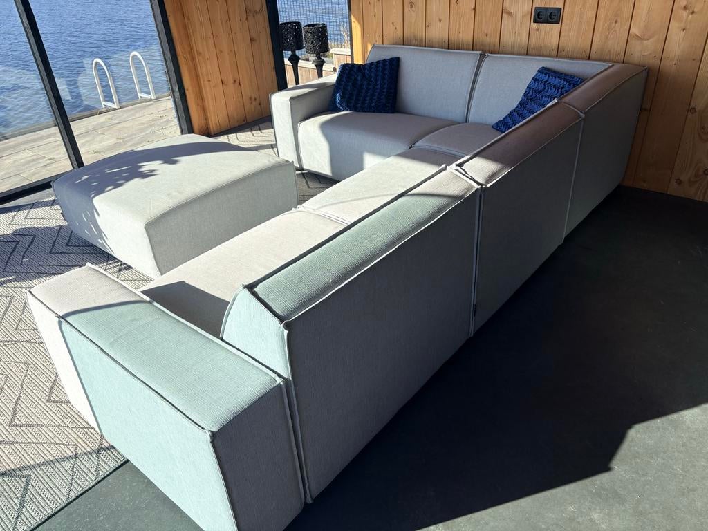 Bubalou loungebank all weather 6 zits + hocker, Tuin en Terras, Tuinsets en Loungesets, Ophalen, Overige materialen, 6 zitplaatsen