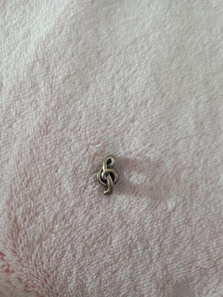 Muziek bedel vioolsleutel, Ophalen of Verzenden, Zilver, Overige merken