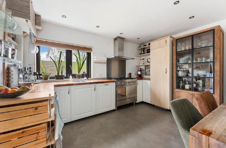 Complete keuken -, incl. Indesit vaatwasser, Huis en Inrichting, Keuken | Complete keukens, Gebruikt, U-keuken, Crème, Hout, Hoogglans of Gelakt