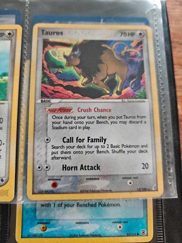Pokémon Kaart Tauros 70 HP - 2006 Nintendo, Hobby en Vrije tijd, Verzamelkaartspellen | Pokémon, Gebruikt, Losse kaart, Ophalen