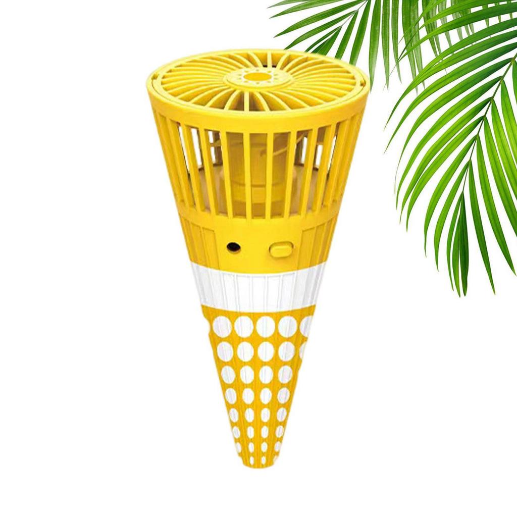 USB Ventilator IJsje Oplaadbaar Stil Handventilator Geel ijs, Nieuw, Ophalen of Verzenden, H, H