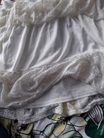 WIT GEVOERD KANTEN STROKEN ROKJE MAAT L, Maat 38/40 (M), Wit, Ophalen of Verzenden, Boven de knie