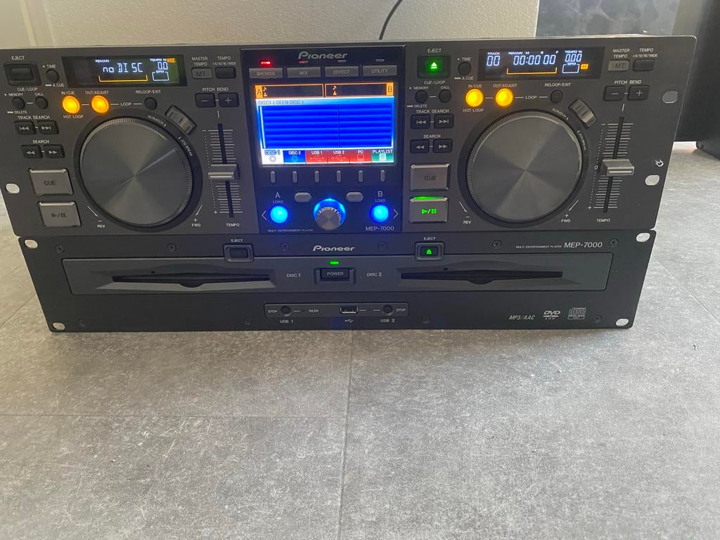 Pioneer MEP-7000 dubbel desk cd speler 19 inch, Muziek en Instrumenten, Ophalen, Gebruikt, Dj-set, Pioneer