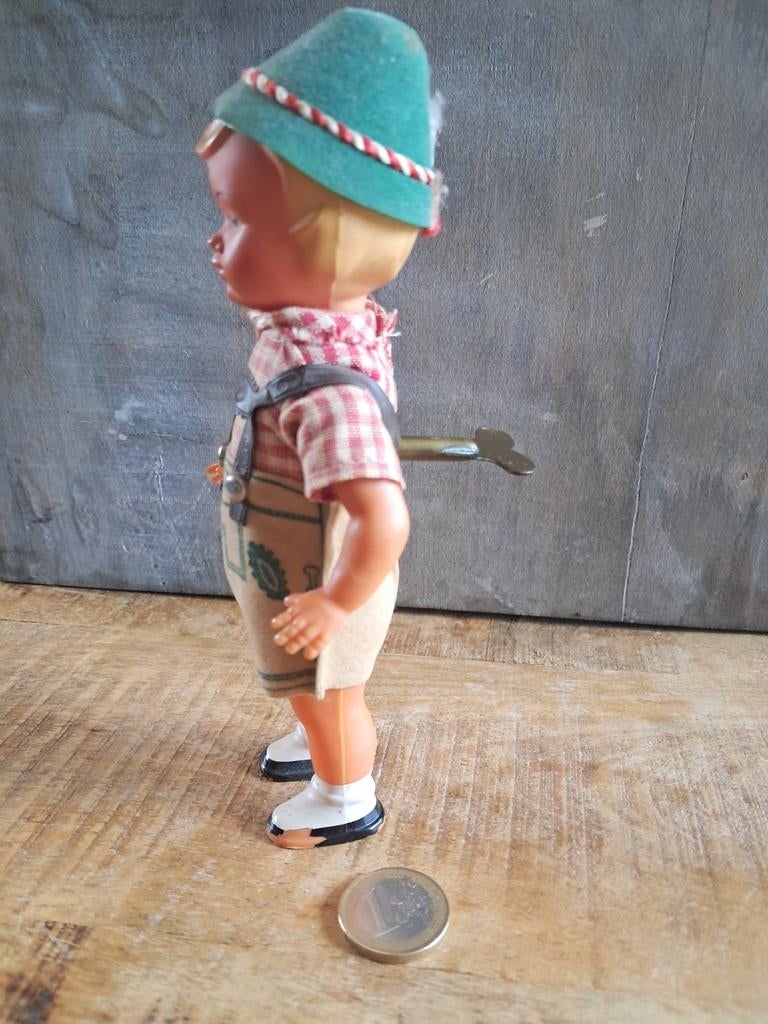 Oud Beierse celluloid opwindpopje, Antiek en Kunst, Ophalen of Verzenden