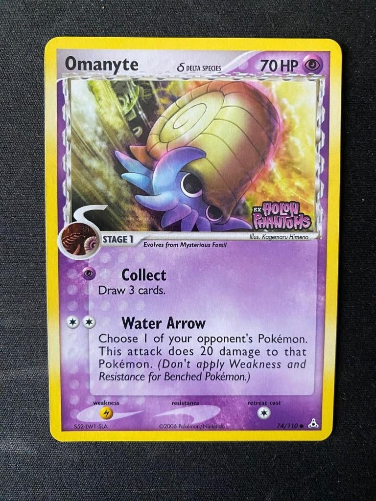 Omanyte Reverse Delta Species - Ex Holon Phantoms, Ophalen of Verzenden, Zo goed als nieuw, Losse kaart, Foil