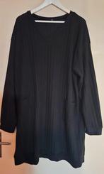 Gebreide stof korte jurk maat 52 met zakken., Ophalen of Verzenden, Gedragen, Zwart, Jurk