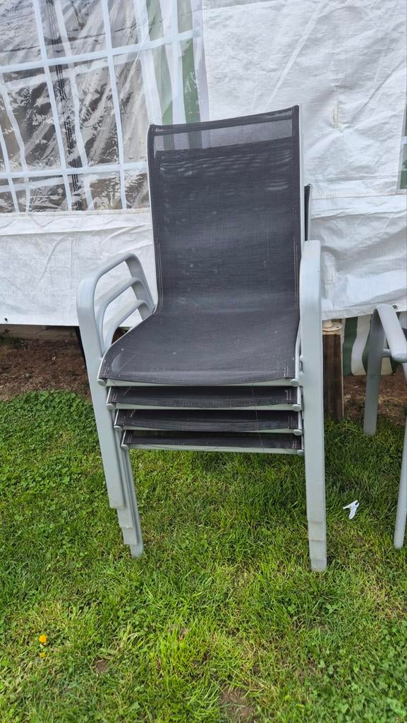 4 stapelstoelen voor buiten, Tuin en Terras, Tuinsets en Loungesets, Ophalen of Verzenden