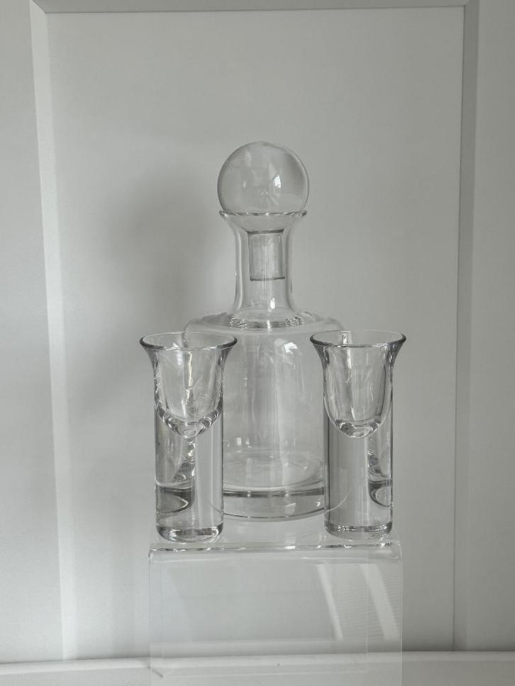 Meydam - Karaf 24 cm + 2 glazen  - Forest - Leerdam - ±1965, Antiek en Kunst, Antiek | Glas en Kristal, Verzenden