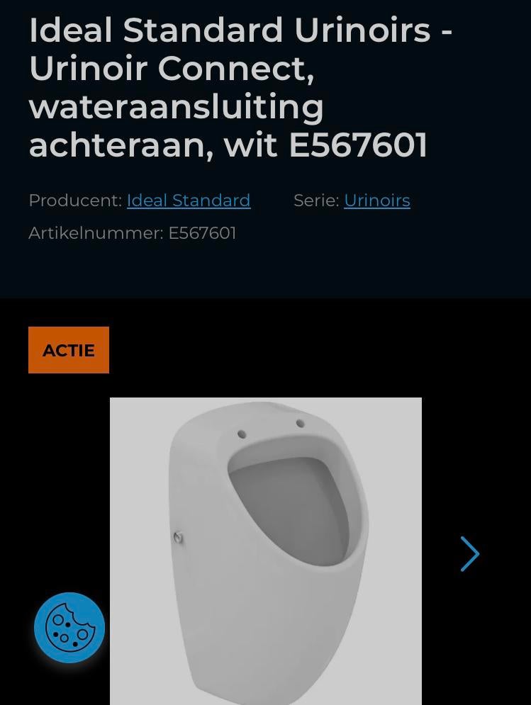 Nieuw urinoir Ideal Standard, Ophalen, Nieuw, Overige typen