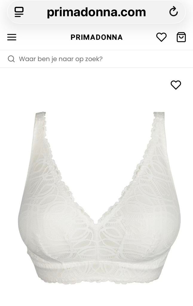 PrimaDonna Salerno wit, Kleding | Dames, Ondergoed en Lingerie, Verzenden, Wit, BH