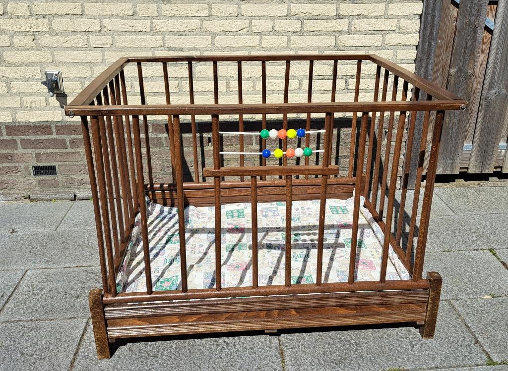 Kinderbox met boxkleed, Ophalen, Gebruikt, Rechthoekig, Boxkleed