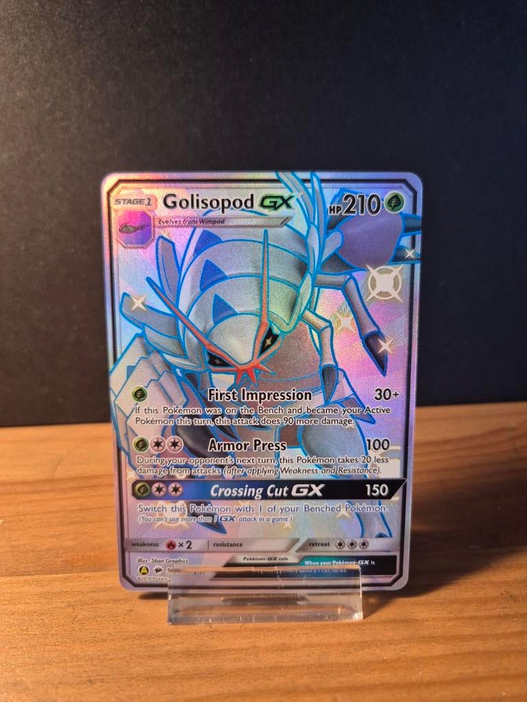 ‼️Golisopod GX SV48 Pokémon Kaart‼️, Ophalen of Verzenden, Zo goed als nieuw, Losse kaart, Foil