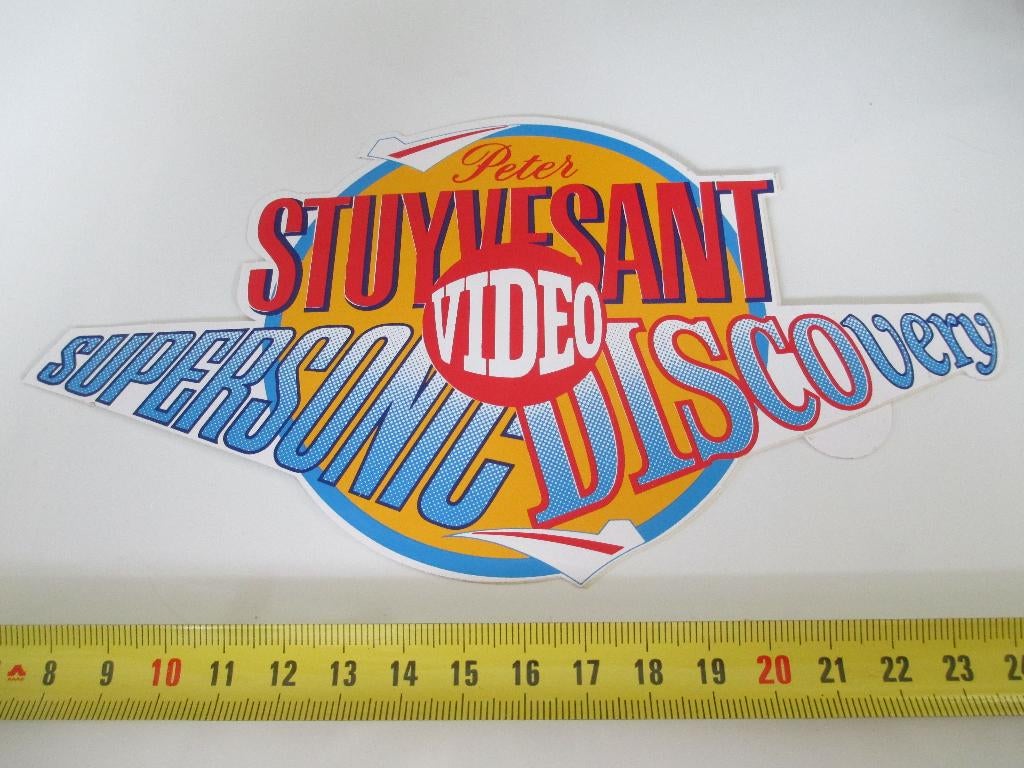 sticker Peter Stuyvesant Video Supersongs Discovery, Verzamelen, Ophalen, Zo goed als nieuw