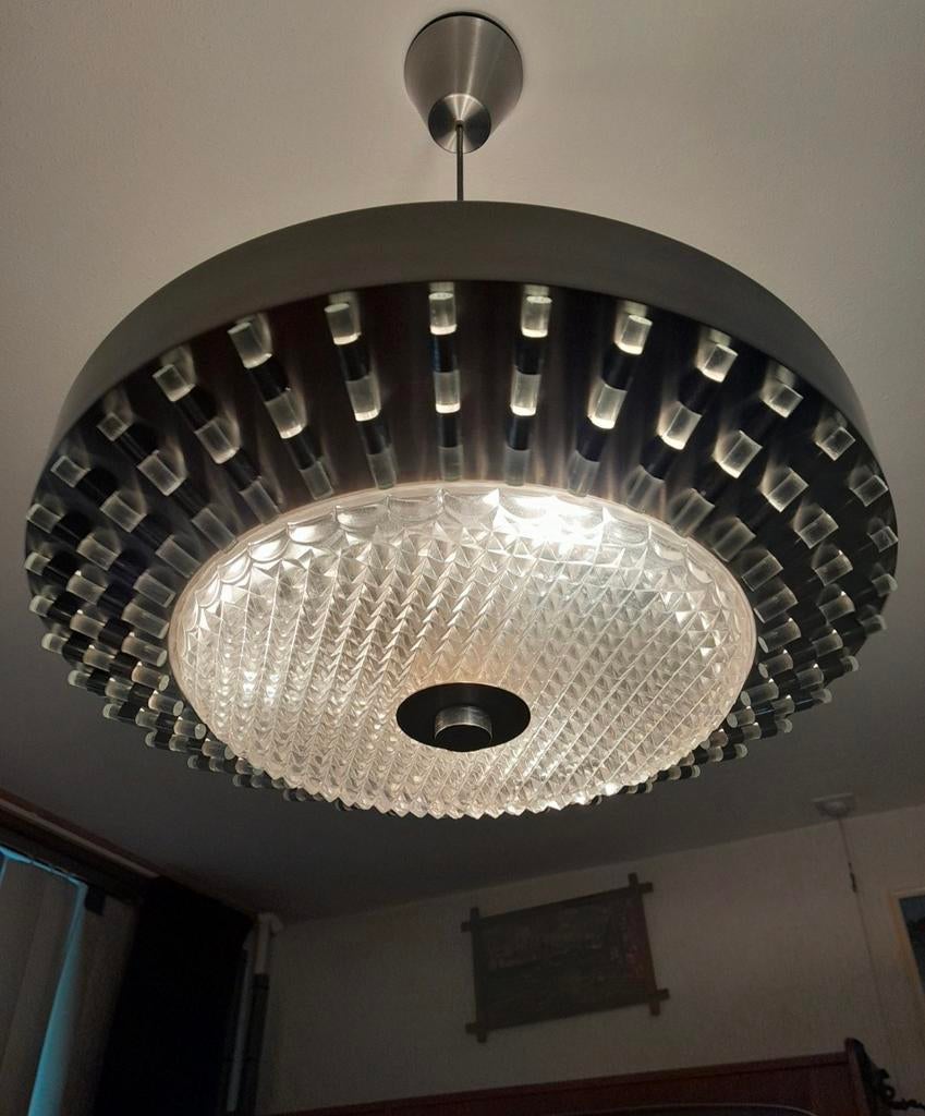 Mid Century Space age plafondlamp, jaren 50/60, Ophalen