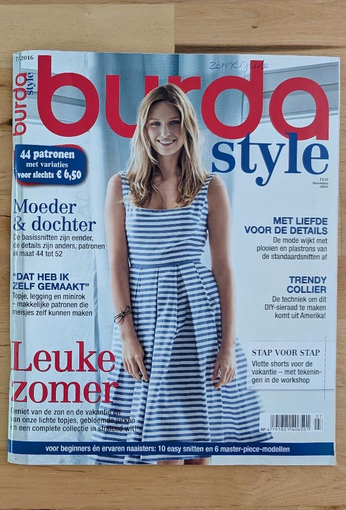 Burda style nr 7 juli 2016 legging, plooien, tuinbroek, Hobby en Vrije tijd, Ophalen of Verzenden, Zo goed als nieuw, Vrouw, Burda