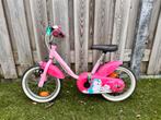 Btwin 500 Unicorn Kinderfiets - Roze met zijwieltjes, Ophalen of Verzenden, Gebruikt, Minder dan 16 inch, Zijwieltjes