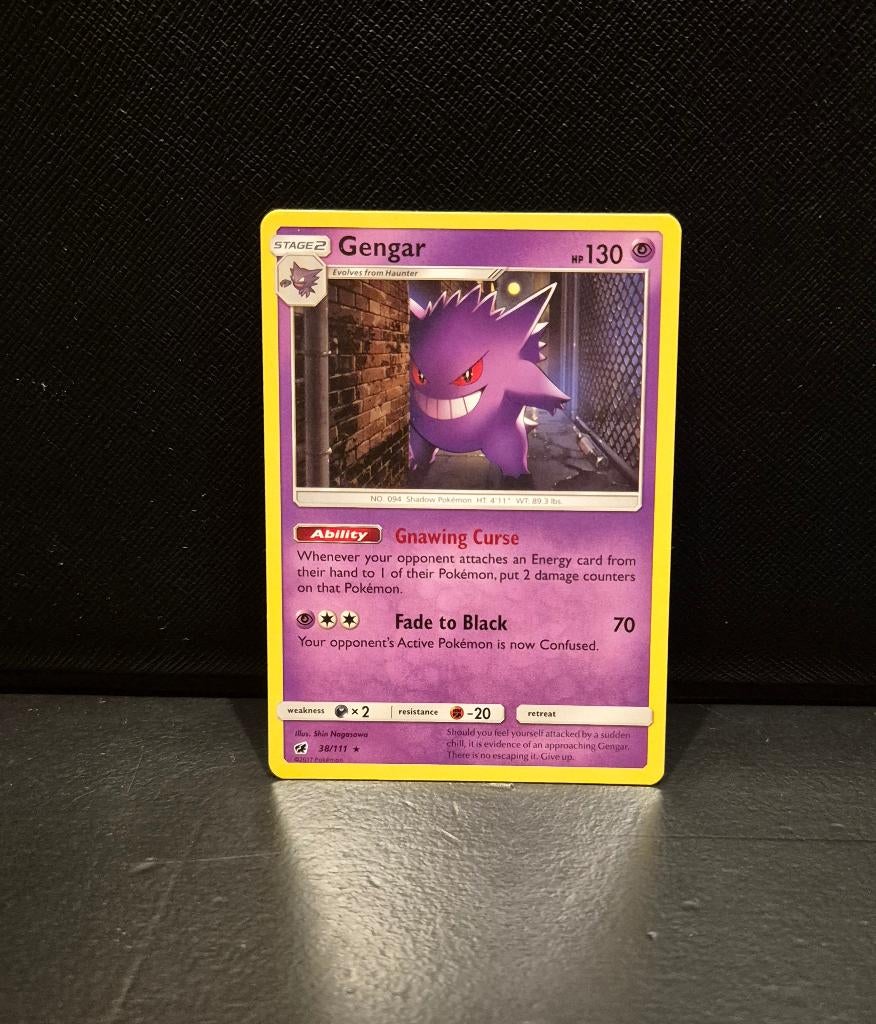 Gengar 38/111 non holo, Ophalen of Verzenden, Zo goed als nieuw, Losse kaart