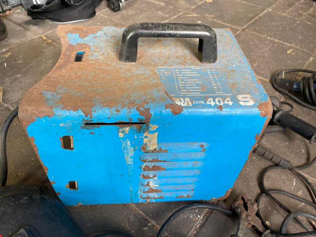 Cebora 404 S Lasapparaat Compleet met Laskappen, Ophalen, Gebruikt, 250 ampère of meer, Elektroden