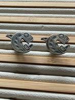 Vintage zilveren canadese manchetknopen, Ophalen of Verzenden, Zo goed als nieuw, Zilver