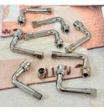 8 Haaks 90 graden Ventiel ventielen chrome chroom motor auto, Nieuw, Ophalen of Verzenden, H, H