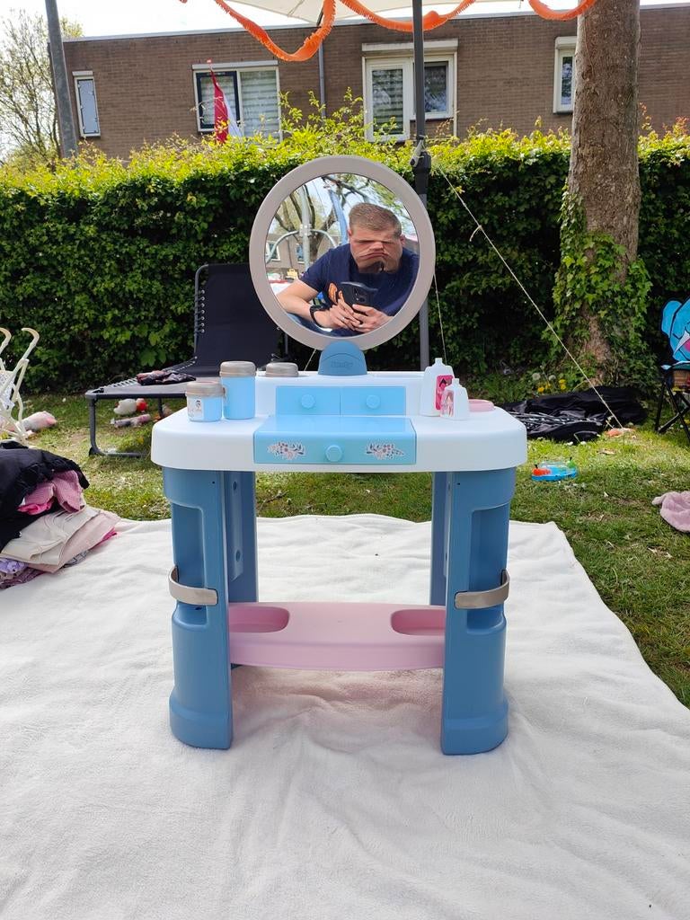 2x Smoby Kaptafel met spiegel en accessoires, Ophalen of Verzenden, Gebruikt, Toebehoren