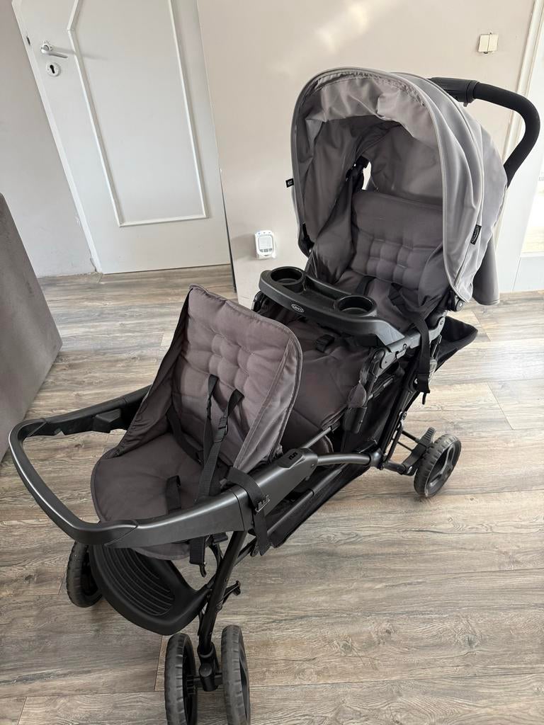 Graco dubbele kinderwagen, Duowagen, Zo goed als nieuw, Ophalen, Kinderwagen