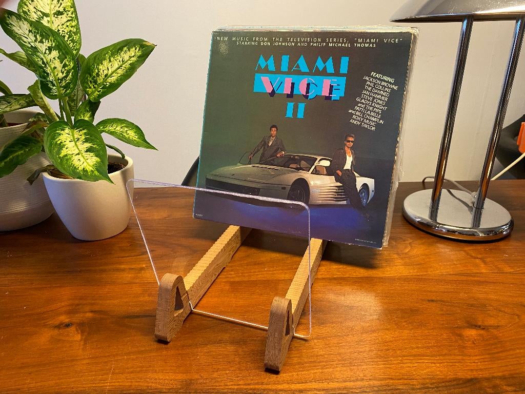 Platenhouder standaard cederhout, Ophalen of Verzenden, Zo goed als nieuw