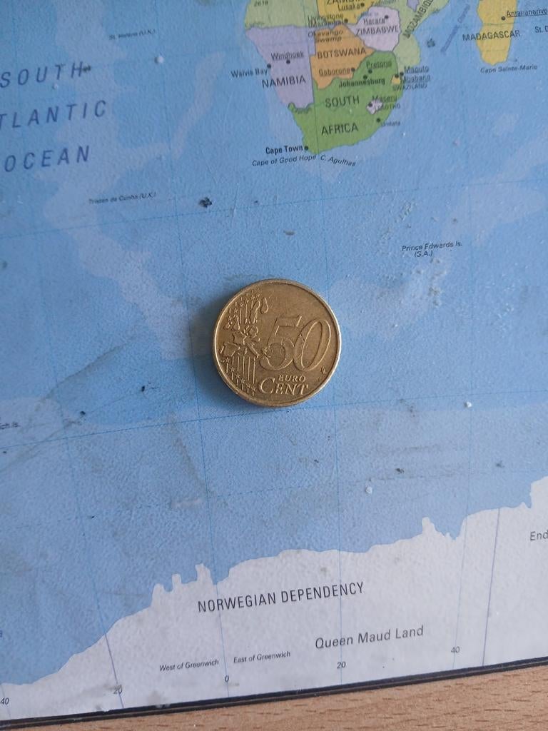 Belgische 50 cent munt Albert II 1999 - 40.000 exemplaren, Ophalen of Verzenden, België, 50 cent, Losse munt
