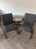 Twee antracietkleurige eetkamerstoelen van Zitmaxx, Ophalen, Gebruikt, Twee, Metaal