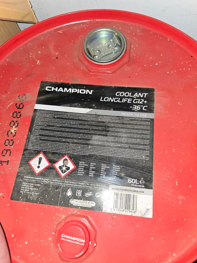 Champion Koelvloeistof Longlife G12+ -36C - 60 Liter, Ophalen, Nieuw, Universele onderdelen