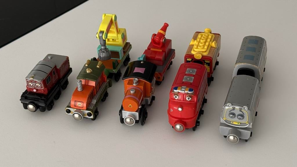 Chuggington Treinen Set - Houten Speelgoed, Ophalen of Verzenden, Gebruikt