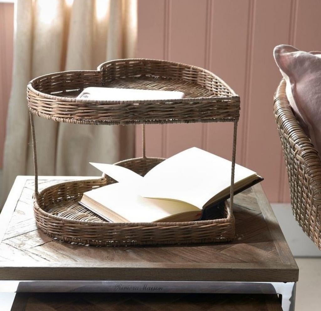 Rivièra maison rustic rattan hart etagere, Ophalen of Verzenden, Nieuw