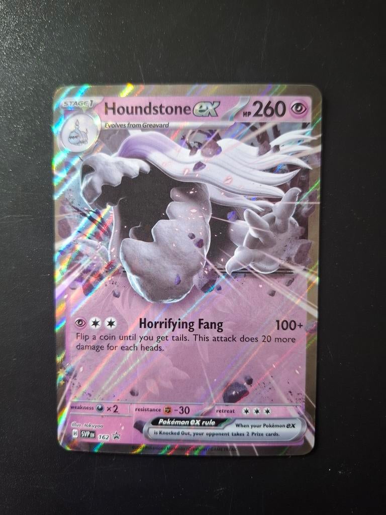 Houndstone ex #162 Pokemon Promo Kaart, Ophalen of Verzenden, Zo goed als nieuw, Losse kaart, Foil