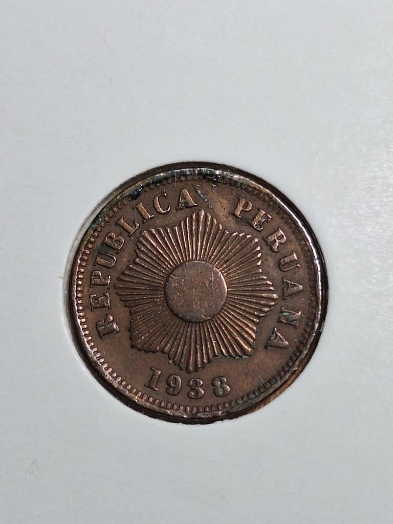 PERU 1 centavo 1938 (#24), Postzegels en Munten, Munten | Amerika, Ophalen of Verzenden, Zuid-Amerika, Losse munt