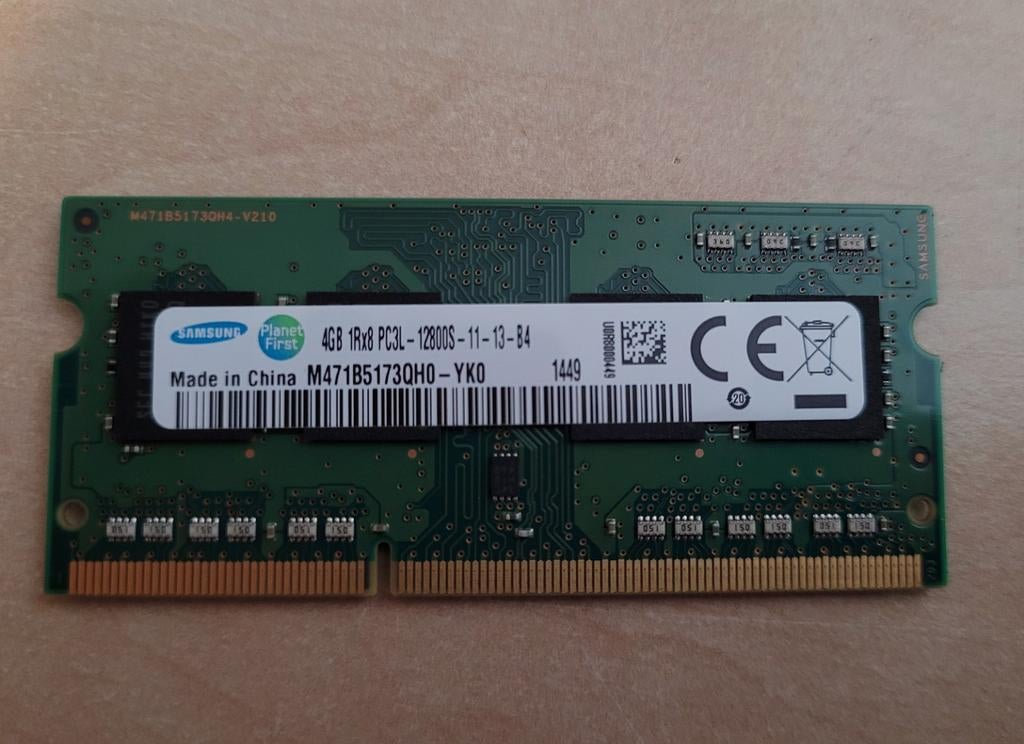 Samsung DDR3 4GB Laptop RAM PC3L-12800S, Computers en Software, RAM geheugen, Gebruikt, DDR3, Ophalen of Verzenden, Laptop
