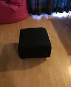 IKEA Klippan Poefje - Zwart, Ophalen, Gebruikt, Stof, 50 tot 75 cm