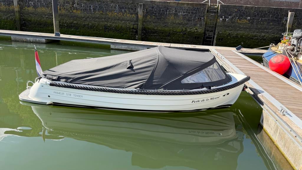 Primeur 570 Tender met nieuwe Vetus dieselmotor, Watersport en Boten, Sloepen, Ophalen, 10 tot 30 pk, Binnenboordmotor, Diesel