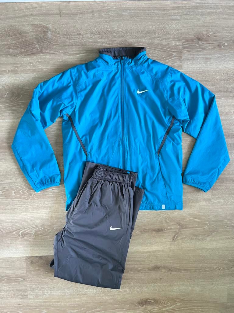 Vintage Nike blauw grijs trainingspak maat XS, Blauw, Ophalen of Verzenden, Zo goed als nieuw, Nike