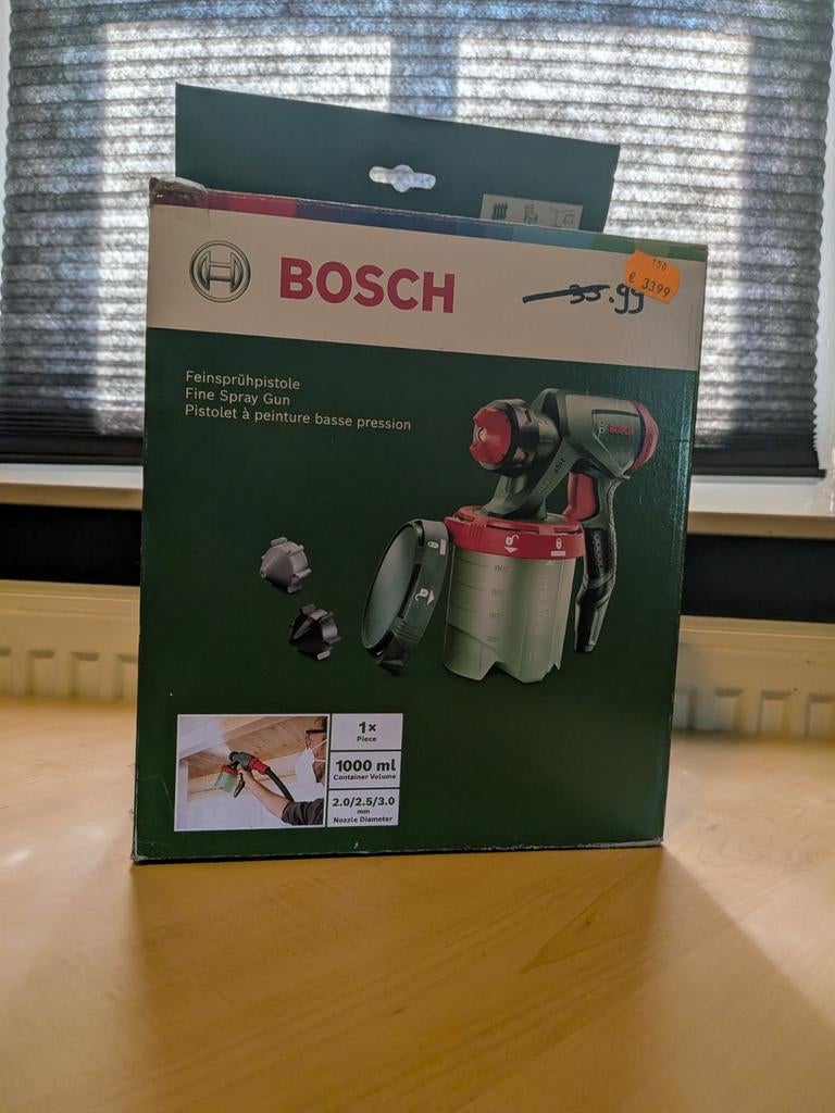 Gloednieuwe Bosch verfspuit pistool, Ophalen of Verzenden, Nieuw, Verfspuit of Verfpomp