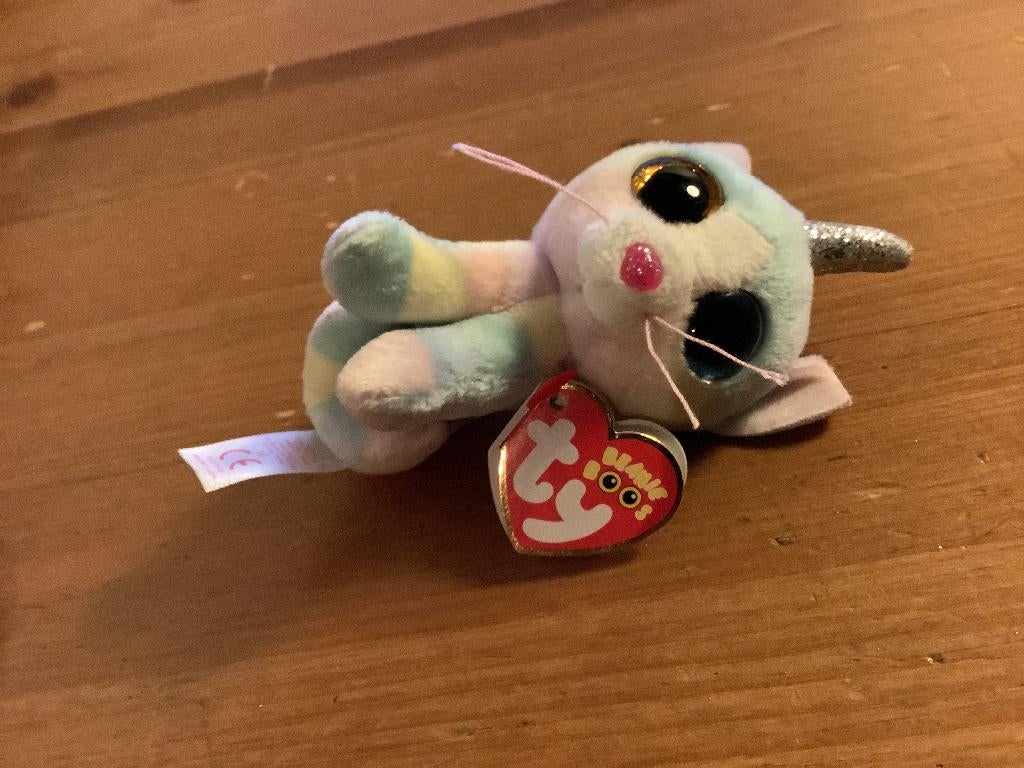 Ty Mini Boo's Clip Heather Cat. 9 cm. sleutelhanger. nieuw, Kinderen en Baby's, Speelgoed | Knuffels en Pluche, Nieuw, Ophalen of Verzenden