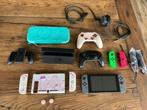Nintendo Switch met heleboel accesoires, Ophalen of Verzenden, Zo goed als nieuw, Switch Original, Met 3 controllers of meer